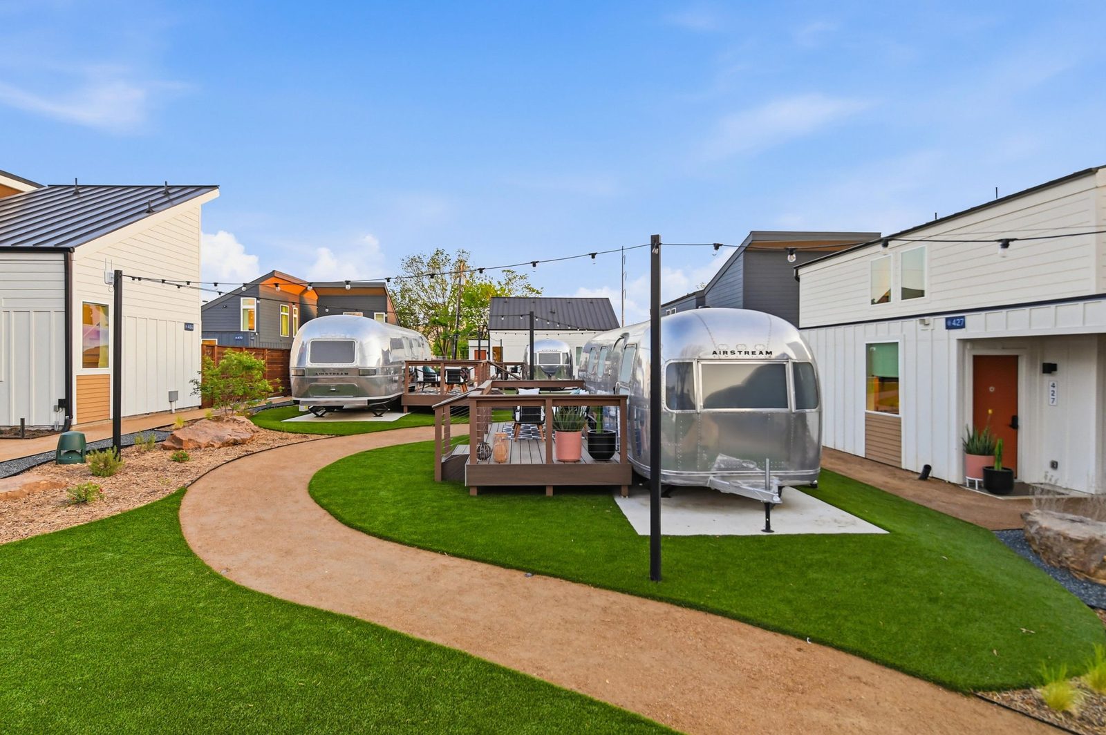 Custom Airstream suite with private deck at Hotel SOMA near Fort Worth's Medical District
