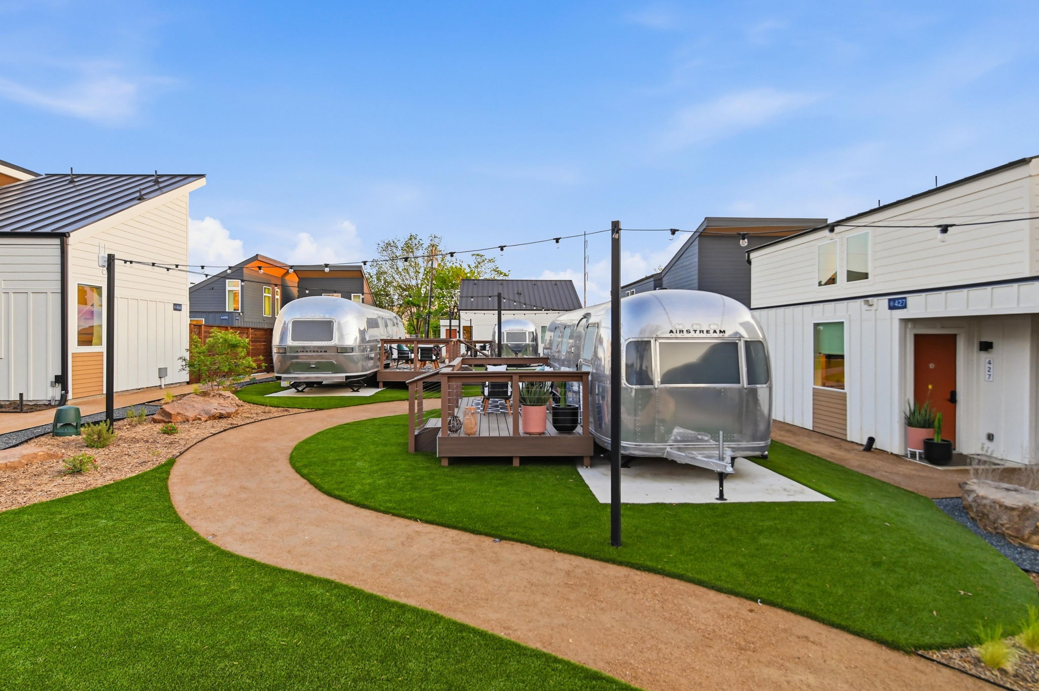 Custom Airstream suite with private deck at Hotel SOMA near Fort Worth's Medical District